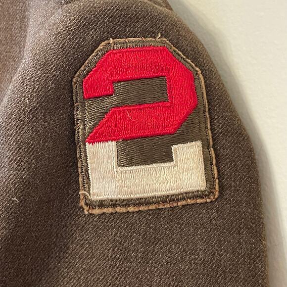 1950s Vintage 38L military jacket wool brown Combat Uniforms Corp. patch 2 - Picture 4 of 12